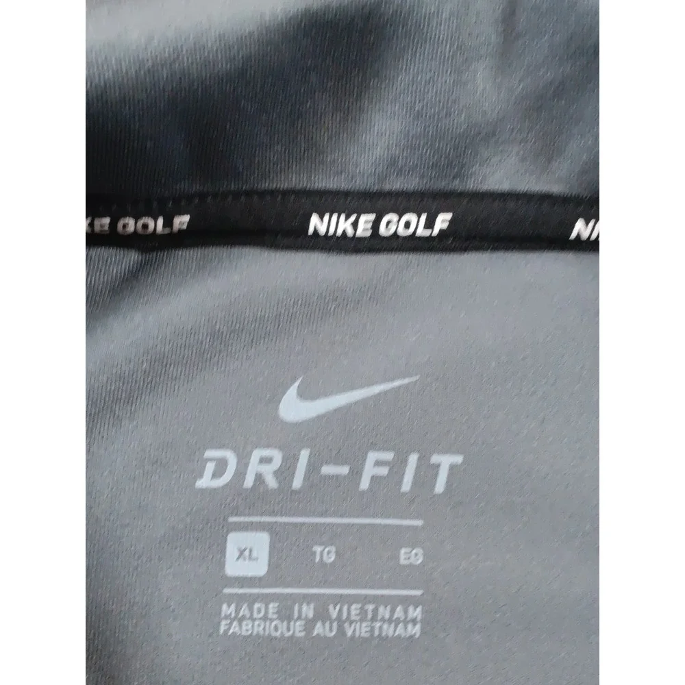 Nike Golf Dri-FIT Polo Shirt Men's XL Gray Performance Athletic Golf Swoosh